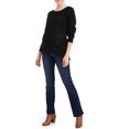 thumbnail image 4 of Oh! Mamma Women's Maternity Bootleg Jeans with Full Panel and Belted Detail, 4 of 5