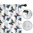 thumbnail image 4 of Blackout Kids Curtains,White Butterfly Blue Flower Pattern Childrens Insulated Curtains Set Of 2,Bedroom Essentials,Toddler Room Decor 42"x54", 4 of 5
