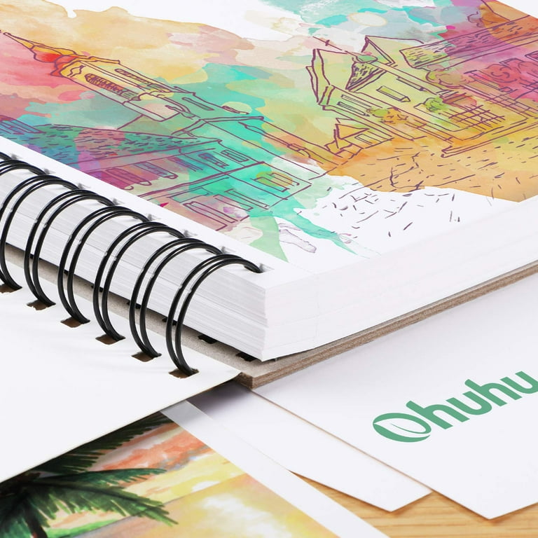 Ohuhu Fineliner Drawing Pen, Set of 8 Pack Ultra Fine Line Drawing Markers  Marker Pads Art Sketchbook, 7.6 ×10 Large Paper Size