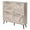 Gray, variant on AsterOutdoor Barn Door Shoe Cabinet 4 Flip Top Compartments Triple Amine Laminated Particle Board Solid Wood Legs Rustic White