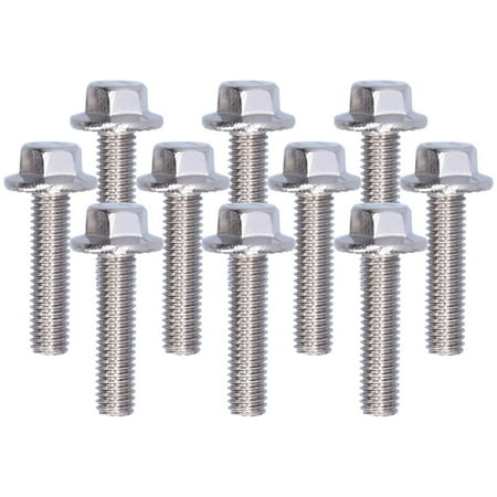 

10Pcs Flanged Hex Head Bolts Stainless Steel 304 Screws Accessory M5 10/12/16/20/25/30/35/40mmM5x20