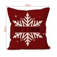 thumbnail image 3 of Funda de cojín decorativa de lino navideña para sofá Border Home. Funda de almohada festiva con estampados impresos K, 3 of 4