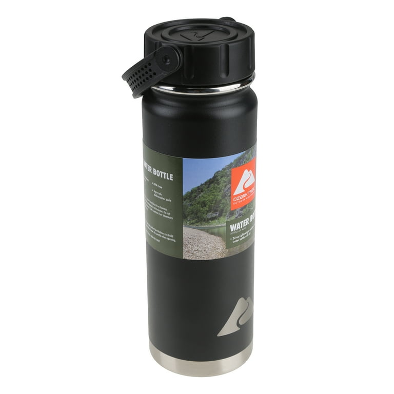 Ozark Trail Water Bottle 24 Fluid Ounces Stainless Steel with Loop