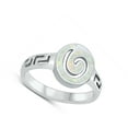 thumbnail image 4 of CHOOSE YOUR COLOR White Simulated Opal Filigree Wave Ring .925 Sterling Silver CZ Female Size 5, 4 of 4