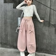 thumbnail image 4 of MEZZALL Girls Pants Cute Loose Fit Style Bow Tie Harem Pants For Toddler Kids Autumn Fashion Comfortable Casual Trousers Versatile Slacks, 4 of 4