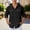 Black, variant on Cotton Linen Shirts for Men Summer Casual Long Sleeve Button Down Relaxed Fit Lightweight Hooded Beach Shirt Jacket