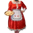 thumbnail image 1 of Diconna Femmes Mrs. Santa Claus Costume d'Halloween Adulte Cosplay Fête Robe de Noël Xmas Tenue Chic, 1 of 5