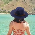 thumbnail image 4 of Bohemia Wide Hat Panama Adjustable Straw Hats for Holiday Dark Dark, 4 of 7