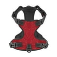thumbnail image 4 of Lsque Vintage Burgundy Dog Harness, No-Pull Pet Harness with 2 Leash Clips, Adjustable Soft Padded Dog Vest with Easy Control Handle for Large Dogs-, 4 of 9