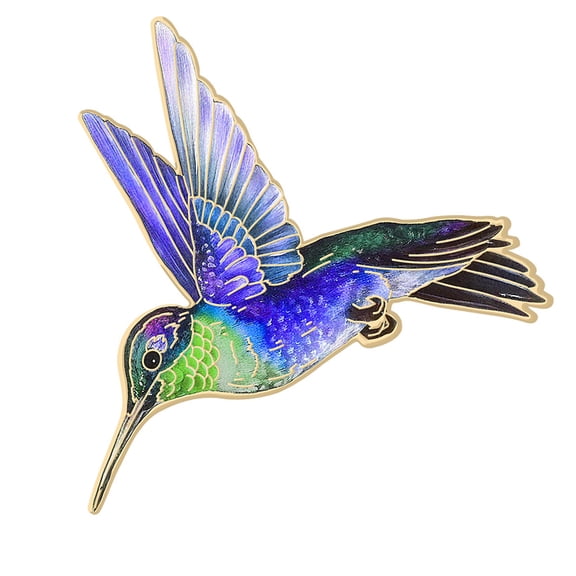 Multifunctional Metal Enameled Hummingbird Brooch Pin for Outfits Hats Vibrant Colored Accessory Women Jewelry Gift