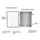 thumbnail image 3 of Caja Eléctrica, Carcasa Ligera Con Bisagras, Protección IP66, Resistente A La Corrosión, Caja De Conexiones De Plástico ABS, Protector Solar, Resistente A La Intemperie Con, 3 of 8