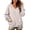 Beige, variant on Oversized Sweatshirt for Women V Neck Long Sleeve Loose Pullover Wtih Kangaroo Pocket 2026 Fall Winter Casual Trendy Street Campus Pullover Daily Wear Army Green S
