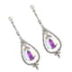 thumbnail image 1 of Pendientes colgantes de cristal retro Perfecl para mujeres y niñas Plata, 1 of 5