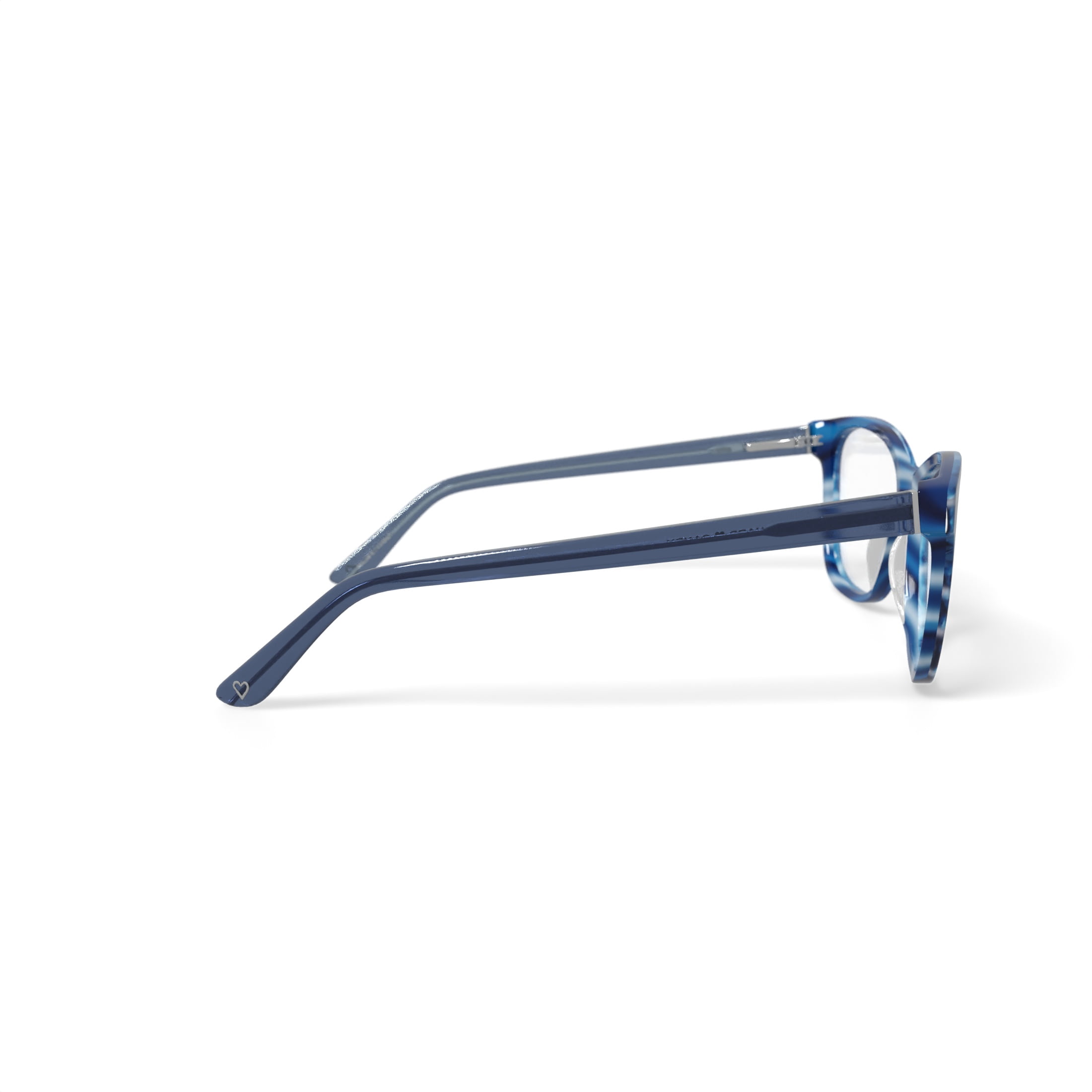 Hard Candy Women's HC277 Cat Eye Prescription Eyeglasses with Case, Crystal Blue