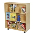 thumbnail image 3 of Childcraft Mobile Open Shelving Unit for Classrooms, Adjustable Dividers, Wooden, 35-1/4 x 14-1/4 x 42 Inches, 3 of 10