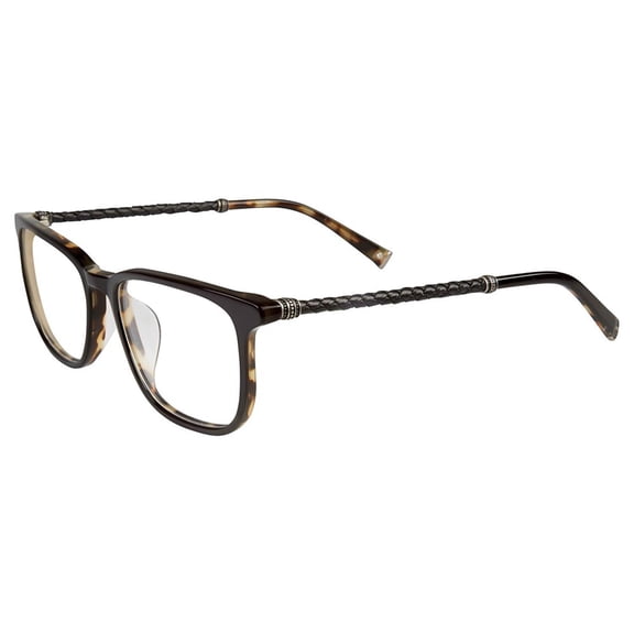 John Varvatos Men's Plastic Eyeglass Frames Clear Tint V400 Black Tortoise 53-18-145 1 Pair