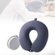 thumbnail image 3 of Almohada cervical de viaje de espuma viscoelástica con bolsa de almacenamiento para viajes en avión o coche. Funda de almohada con cremallera. Diseño Azul oscuro, 3 of 8