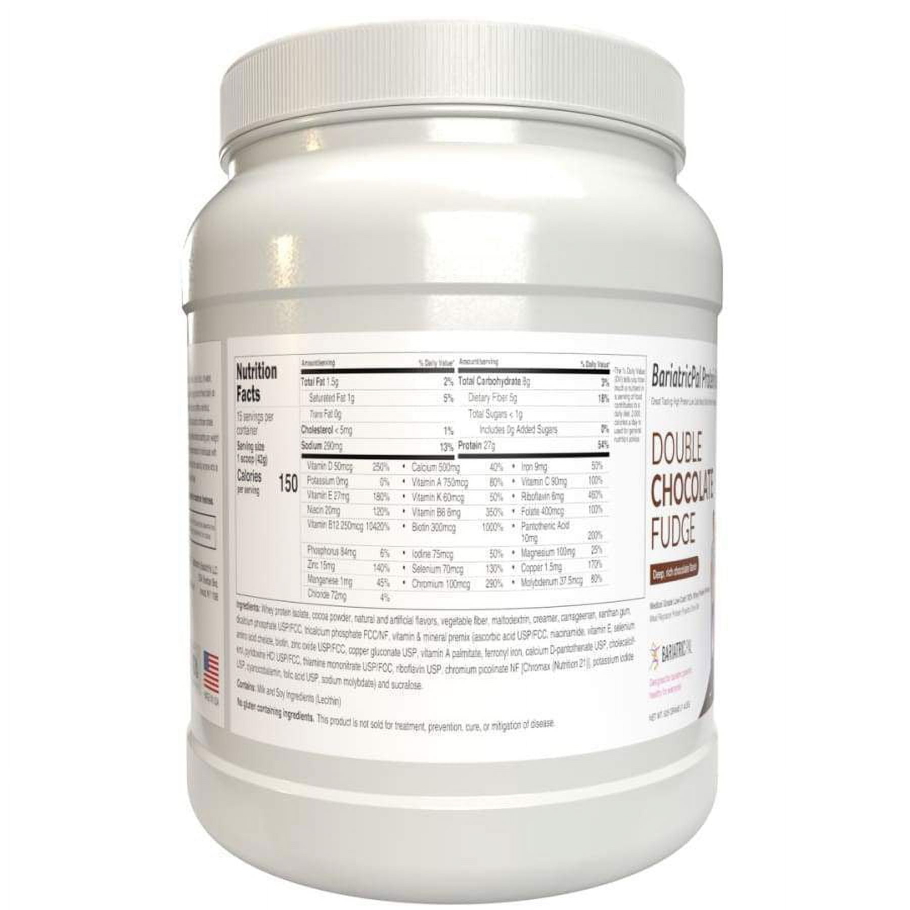 Protein ONE™ Complete Meal Replacement with Multivitamin, Calcium & Iron by BariatricPal - Double Chocolate Fudge