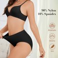 thumbnail image 3 of Women High Waisted Underwear Shapewear, Seamless Briefs Full Coverage Ladies Panties 2Black+2Black XL, 3 of 7
