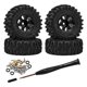 thumbnail image 1 of 4 piezas 1/30 RC Car Wheels and Tires Accessories Robusto Coche RC de alto rendimiento Negro, 1 of 9