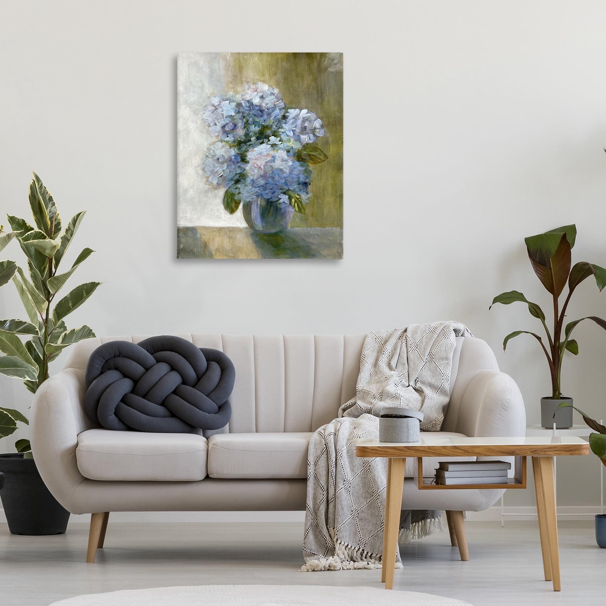 Stupell Industries Hydrangeas in Vase Botanical & Floral Painting Gallery Wrapped Canvas Art Print Wall Art, 30 x 40