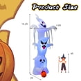 thumbnail image 4 of Costway 10 ft Inflatable Halloween Overlap Ghost Giant Decoration w/ Colorful RGB Lights, 4 of 10