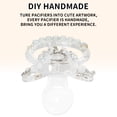 thumbnail image 4 of CutiePlusU Adult Sized Pacifier Large Shield Dummy Crystal DIY Handmade, 4 of 7
