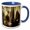 Blue/White, variant on 3drose, Stalactites, Ruakuri Caves, North Island, New Zealand-au02 Dwa4011 - David Wall, 11oz Two-tone Yellow Mug