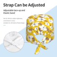thumbnail image 3 of Scrub Caps Women Men, Lilies Flowers Yellow Adjustable Working Caps, Turban Hat Cleaning Working Cap with Sweatband, Elastic Bandage Tie Back Nurse Cap, 3 of 5