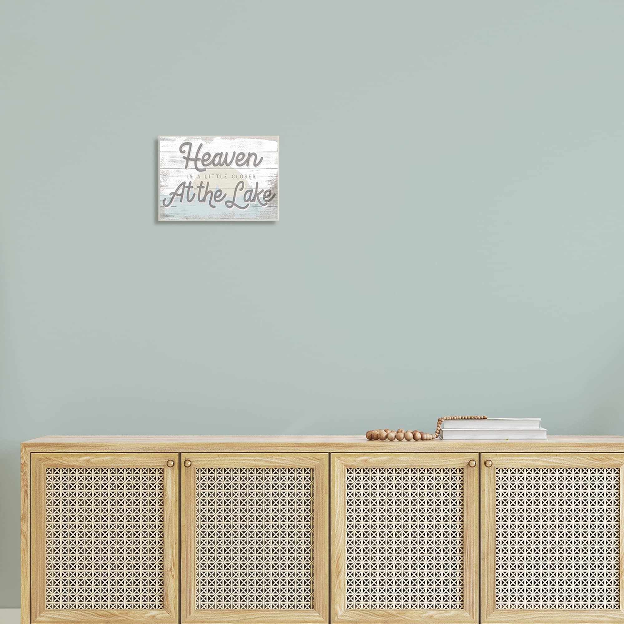 Stupell Industries Heaven's Closer at the Lake Phrase Sunrise Waves, 15 x 10, Design by Daphne Polselli