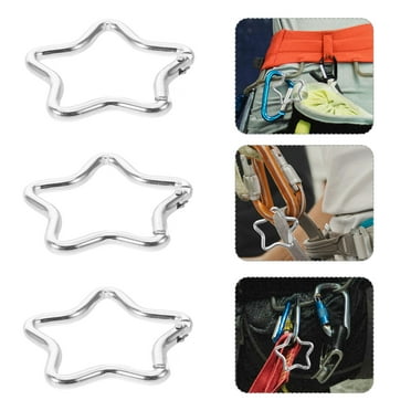 HAKIDZEL 10Pcs Mini Carabiner Star Shaped for Clothing Accessories