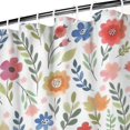thumbnail image 3 of Pioneer Flower Floral Print Pattern Shower Curtain 84"x72" ,Bathroom Decorative Shower Curtains Set with 12 Hooks,Modern Waterproof Washable Shower Curtain, 3 of 6
