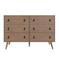 thumbnail image 2 of Manhattan Comfort Amber Double & Tall Dresser Faux Leather Handles Set of 2, 2 of 7