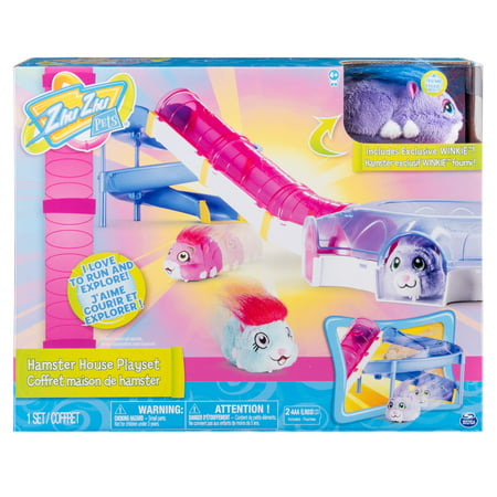 p>zhu zhu pets hamster house play set with slide and tunnel</p