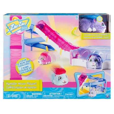 p>zhu zhu pets hamster house play set with slide and tunnel</p