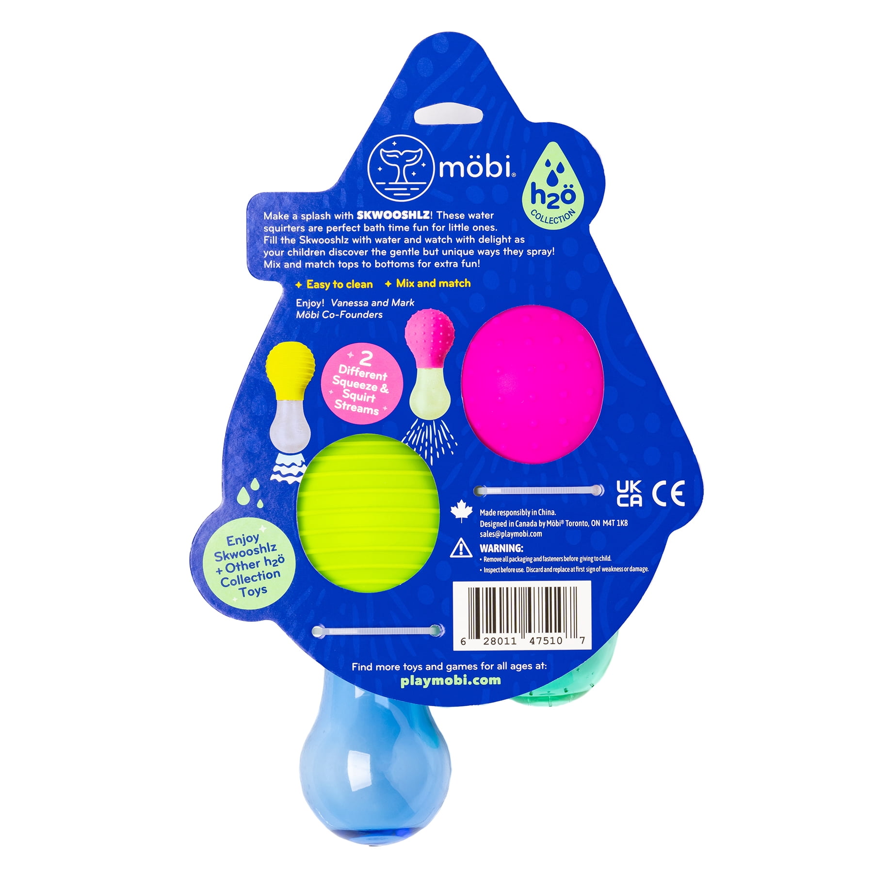 Mobi Skwooshlz Baby Bath Toy Water Squeeze Bulbs Sensory Silicone Bath Toys