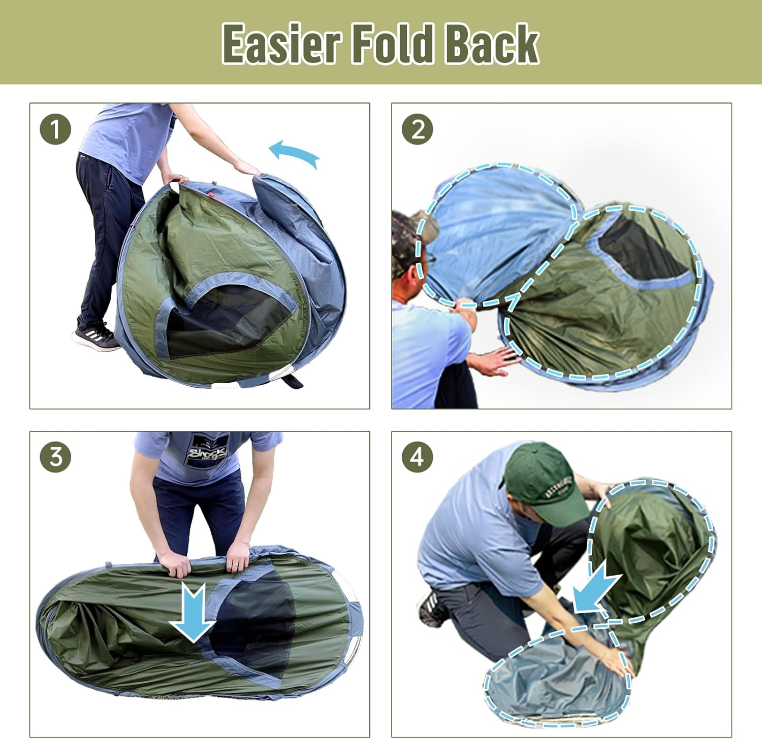 1 Person Pop-Up Tent, Waterproof Instant Camping Tent with Easy Setup, Portable Outdoor Tent for Hiking, Backpacking, Travel & Solo Camping