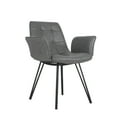 thumbnail image 3 of Porthos Home Valo Dining Chairs, Tufted PU Leather Upholstery (Set Of 2), 3 of 7