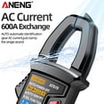 thumbnail image 3 of ANENG AT619 Amperímetro Pinza amperimétrica Pantalla LCD Pinza amperimétrica Herramientas de medición JShteea  Para estrenar, 3 of 9