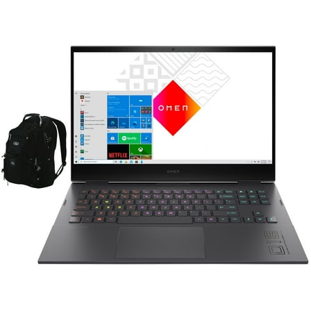 HP OMEN 16  Gaming/Entertainment Laptop (AMD Ryzen 7 5800H 8-Core, 16.1in 144Hz Full HD (1920x1080), NVIDIA GeForce RTX 3050 Ti, Win 10 Pro) with Travel/Work Backpack