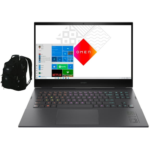 HP OMEN 16 Gaming/Entertainment Laptop (AMD Ryzen 7 5800H 8-Core, 16.1in 144Hz Full HD (1920x1080), NVIDIA GeForce RTX 3050 Ti, Win 10 Home) with Travel/Work Backpack