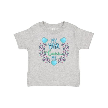 

Inktastic My Yaya Loves Me with Hearts and Flowers Boys or Girls Baby T-Shirt