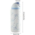 thumbnail image 3 of Botella de agua de acero inoxidable aislada Owala FreeSip con pajita para deportes, viajes y la escuela Botella de agua deportiva sin BPA, 32 oz, lazos azules auténticos, 3 of 7
