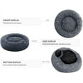 thumbnail image 2 of Calming Dog Bed for Small Medium Dog,GHODEC 23 inch Washable-Round Cozy Soft Pet Bed, Fluffy Faux Fur Plush Dog Cat Cushion Bed,Fits up to 25 lbs Pets, Dark Grey, 2 of 6