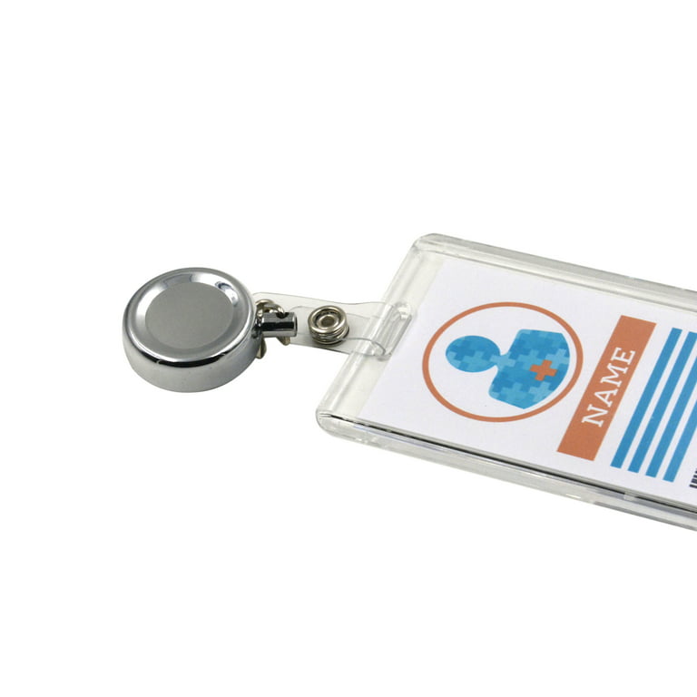Pen + Gear Metal Retractable Badge Reel Clip for Badge Cards, Silver, 1  Count 