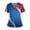 Blue(Red White and Blue), variant on 250 Anniversary USA Flag Scrubs for Women Funny American Flag Striped Nurse Working Uniforms Trendy V-Neck Side Slits Scrub Shirt Patriotic Medical Workwear with Pockets Black 4XL