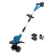 thumbnail image 3 of Cultivador eléctrico de mano, motocultor de jardín con eje ajustable, herramienta rotativa manual portátil para mezclar tierra, resiembra de césped, acero PP, adecuado 2 baterías de litio, 3 of 8