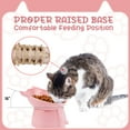 thumbnail image 3 of LUIISIS 3 Pcs Raised Cat Food Bowl Set with Mat,15 Degrees Elevated Cat Bowls,Anti Vomiting Tilted,Raised Cat Dish Plastic Slanted Stand Bowls for Pet Feeder,Pink,Green,Blue, 3 of 7