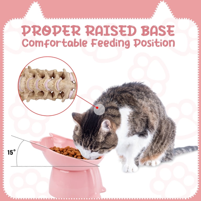 Luiisis Elevated Cat Bowl Set, 15° Tilted Design, 3 Pack photo 3