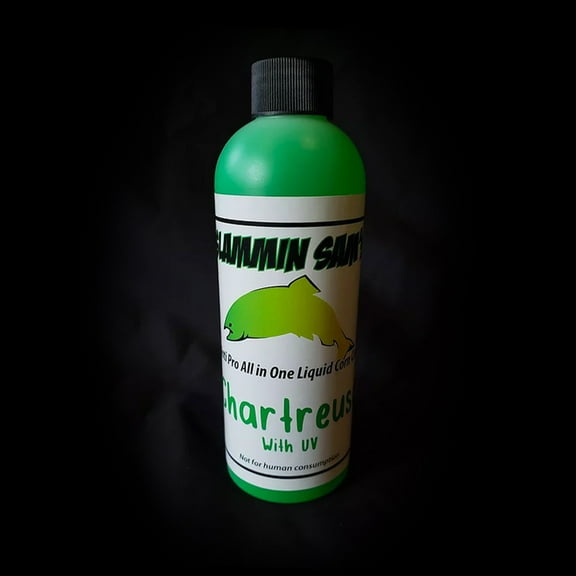 Northwest Bait & Scent - Slammin Sams UV Liquid Corn Cure, Chartreuse (8 oz)